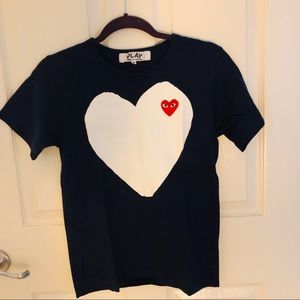 CDG PLAY navy blue in size Medium